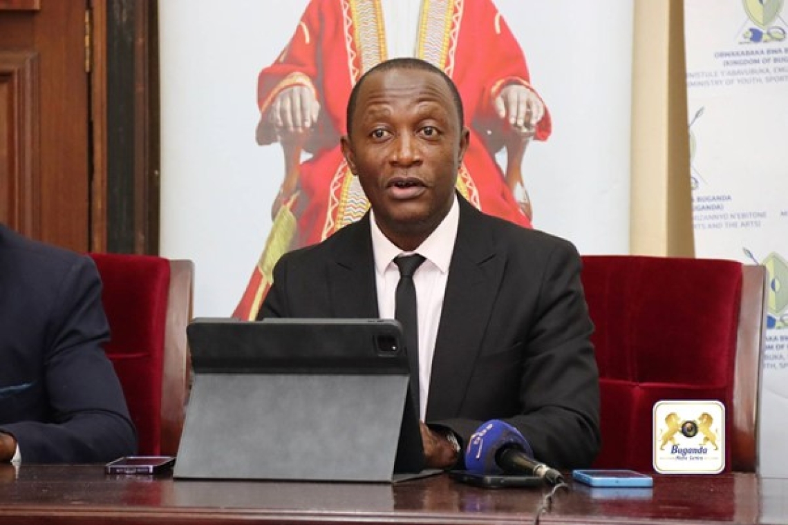 Hon. Robert Serwanga addressing the press Image